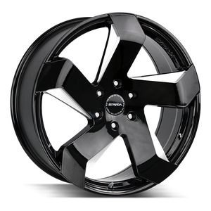 Strada Coltello 5x115 20x8.5 +15 Gloss Black Milled