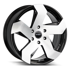 Strada Coltello 5x115 22x9 +15 Gloss Black Machined