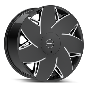 STRADA Turbina 5x114.3/5x127 22x9 +35 Gloss Black Milled