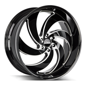 Strada Street Classics Retro 6 6x135 26x10 +26 Gloss Black Milled