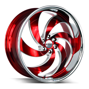 Strada Street Classics Retro 6 6x135 26x10 +26 Candy Red Milled SS Lip