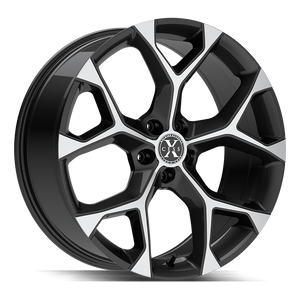 Xcess 5 Flake 5x115 24x9 +15 Gloss Black Machined
