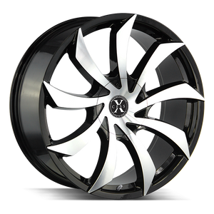 Xcess X01 5x108/5x114.3 22x9 +35 Gloss Black Machined