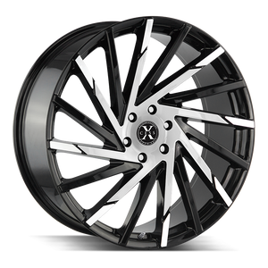 Xcess X02 5x114.3 22x9 +35 Gloss Black Machined