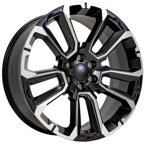 OE Wheels CV68 6x139.7 24x10+28 Satin Black with Milled Edge