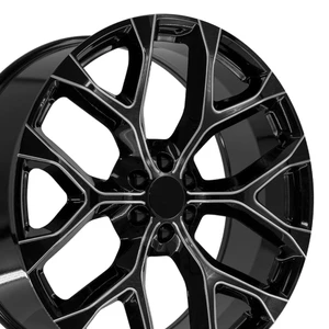 OE Wheels CV98B 6x139.7 26x10+24 Gloss Black with Milled Edge