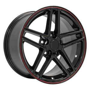 OE Wheels CV07A 5x120.65 17x9.5+54 Gloss Black Redline