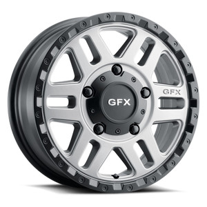 G-FX MV2 6x130 17x8+40 Matte Grey w/ Matte Black Lip
