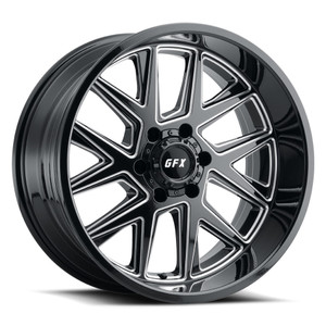 G-FX TM6 5x127 18x9+12 Gloss Black Milled