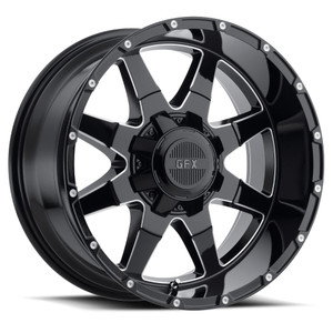 G-FX TR-12 8x165.1 18x9+12 Gloss Black Milled