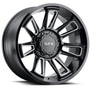 G-FX TR21 8x165.1 20x10-19 Gloss Black Milled