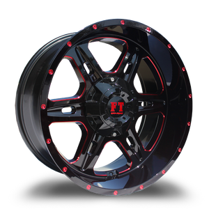 FULL THROTTLE FT6054 6x135/6x139.7 20x10-24 RED MILLING