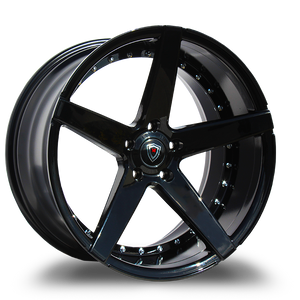 MARQUEE WHEELS M3226 5x114.3 22x9+33 BLACK - GLOSS BLACK