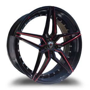 MARQUEE WHEELS M3259 5x120 20x10.5+38 BLACK / RED