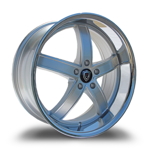 MARQUEE WHEELS M5330A 5x114.3 22x10.5+40 SILVER /MACHINED/STAINLESS LIP