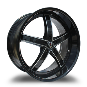 MARQUEE WHEELS M5330A 5x120 22x9+15 BLACK / MACHINED