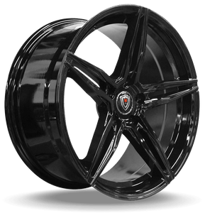 MARQUEE WHEELS M8888 5x115 18x8.5+15 BLACK - GLOSSY BLACK