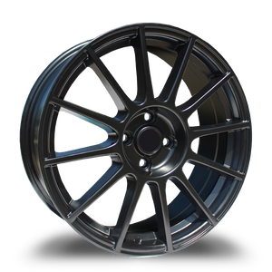 REPLICA WHEELS R555 4x98 17x7+35 BLACK - SATIN BLACK