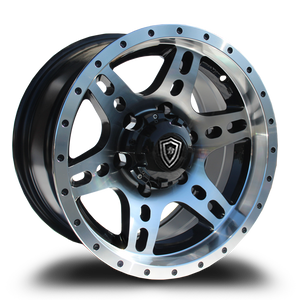 WHITE DIAMOND W2757 5x114.3 15x8-10 BLACK / MACHINED
