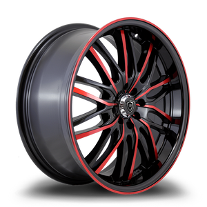 WHITE DIAMOND W3108 5x100/5x114.3 17x7.5+35 RED FACE / BLACK