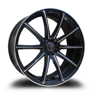 WHITE DIAMOND W3195 5x115/5x120 20x8.5+20 BLACK / MACHINED