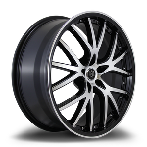 WHITE DIAMOND W530 5x112 20x8.5+35 BLACK / MACHINED