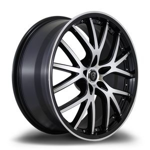 WHITE DIAMOND W530 5x115 20x8.5+20 BLACK / MACHINED