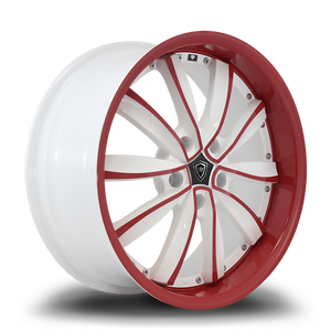 WHITE DIAMOND W981 5x114.3 20x8.5+35 WHITE / RED