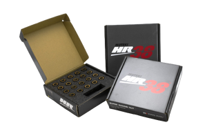 MUTEKI HR38 OPEN END LUG KIT 12X1.50 38MM TITANIUM CHROME / BLUE RING