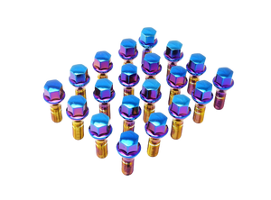 Mevius LUG BOLT M14 X 1.50 50 mm BALL 14 mm RAD BLUE NEON