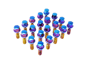 Mevius LUG BOLT M12 x 1.50 40 mm CONE 60 DEG TAP BLUE NEON