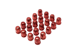 WheelMate Lug Nut Acorn Bulge  12x1.25 Red Set of 20