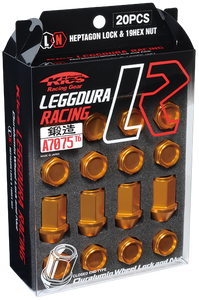 Kyo-Ei LEGGDURA RACING LOCK & NUT SET (20 PCS) 12X1.25 BRONZE 16 + 4 PCS