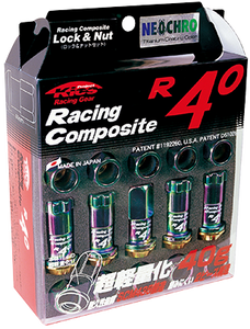 Kyo-Ei RACING COMPOSITE R40 ICONIX NUT SET / NO CAP 12X1.50 NEO CHRO / BLUE SEAT 20 PCS