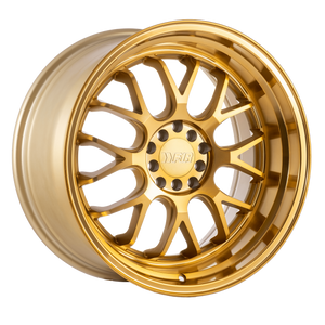 F1R F21 5x100/5x114.3 18x10.5 +20 Machined Gold *New Cap*