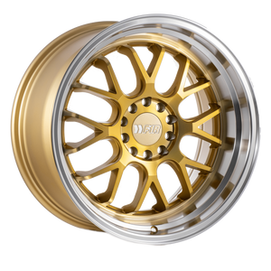 F1R F21 5x100/5x114.3 18x10.5 +20 Machine Gold/Polish Lip v2