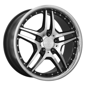 MRR RW2 5x112 18x8  +45 Black Chrome Lip