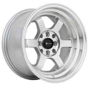 Vors TR7 4x98 15x8  +0 Silver Machine Face Lip