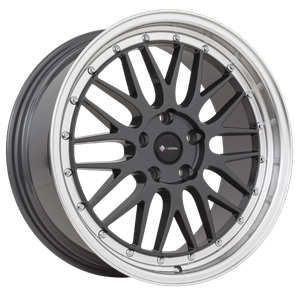 Vors VR8 5x120 18x8  +35 Hyper Black Machine Lip Chrome Rivet — product photo