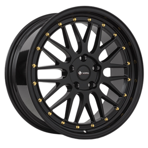 Vors VR8 5x110 19x9.5  +22 All Black Gold Rivet — product photo