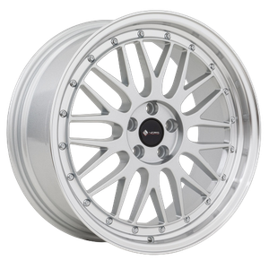 Vors VR8 5x108 19x9.5  +22 Silver Machine Lip Chrome Rivet — product photo