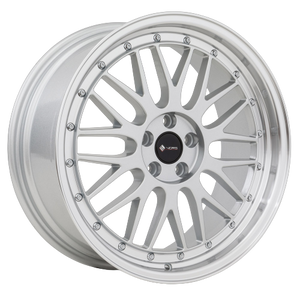 Vors VR8 5x108 20x8.5  +35 Silver Machine Lip Chrome Rivet