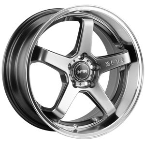 F1R FC5 5x112 18x8.5 +42 Hyper Black/Polish Lip — product photo