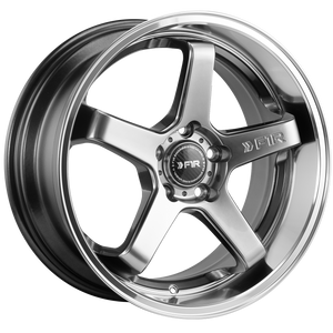 F1R FC5 5x114 18x8.5 +38 Hyper Black/Polish Lip — product photo