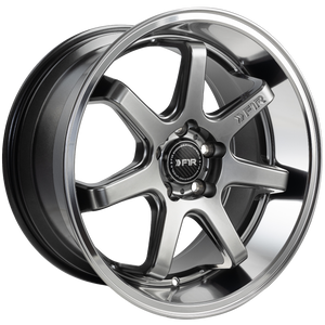 F1R FC7 5x114 18x8.5 +38 Hyper Black/Polish Lip — product photo