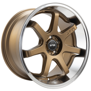 F1R FC7 5x100 18x9.5 +35 Satin Bronze/Polish Lip