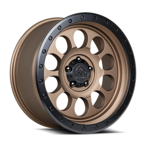 LOCK OFFROAD 50CAL 6x135 17x9 -12 Matte Desert Bronze W Matte Black Ring