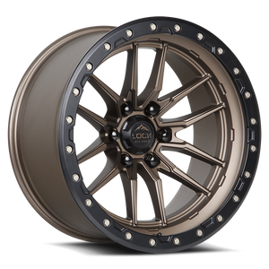 LOCK OFFROAD KRAWLER 6x139.7 20x10 -18 Matte Bronze W Matte Black Ring