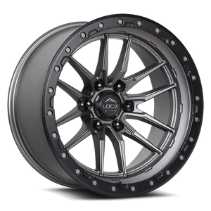 LOCK OFFROAD KRAWLER 6x139.7 20x9 +0 Matte Grey W Matte Black Ring