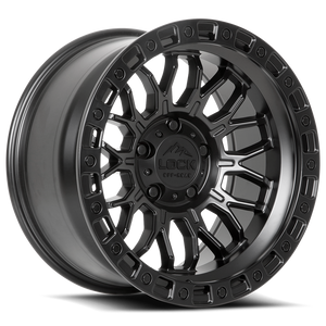 LOCK OFFROAD COMBAT 5x127 17x9-12 Matte Black W Matte Black Ring